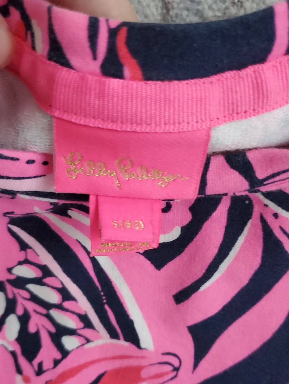 Lilly Pulitzer Girls Shift Dress Pink Floral SzS (4-5)